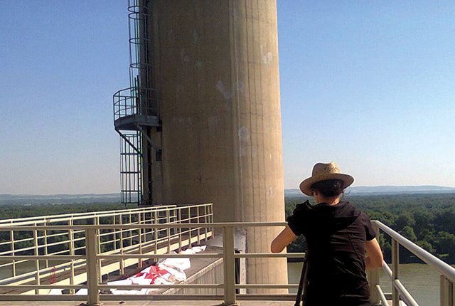 Filming along Danube, 2013, © Hope Tucker