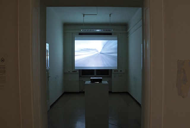 Jennifer Mattes, Travel Diary, 2008, video, exhibition view