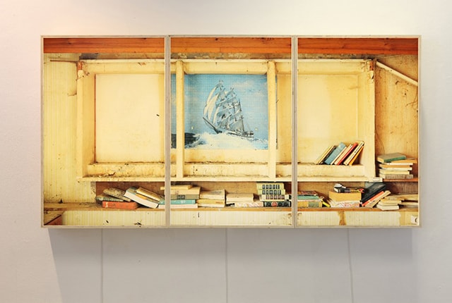 Reinhold Zisser, Untitled, 2013, light box triptych, 250 x 130 x 25 cm