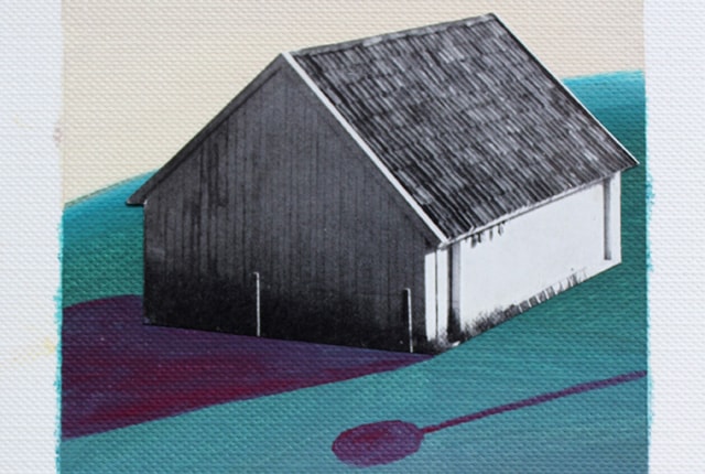 Anna Schmoll, no title, 2012, oil, collage on paper, 16,7 x 9,9 cm