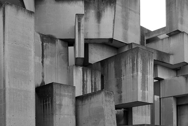 Fritz Wotruba, Fritz Mayr, The Church of the Most Holy Trinity, “Wotruba Church,“ completed in 1976, Vienna, detail, photo: Evy Jokhova